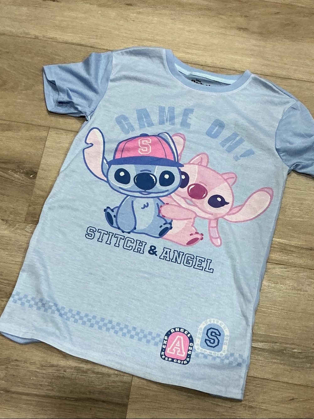 Stitch & Angel Light Blue Kids Nightshirt